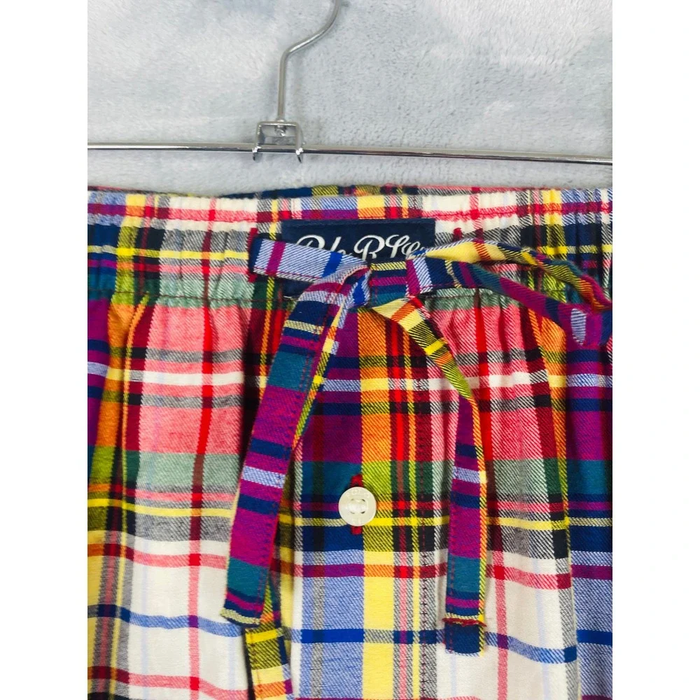 Polo Ralph Lauren Pajama Pants Mens Large Multi Color Plaid NWT Cotton Sleepwear